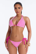 Ocean Dip Fishnet & Seashells 2 Piece Bikini - Fuchsia