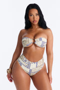 Around Me 2pc Bandeau Bikini - Ivory/combo