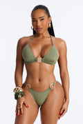 Dream Of Me 2 Piece Triangle Bikini Set - Green